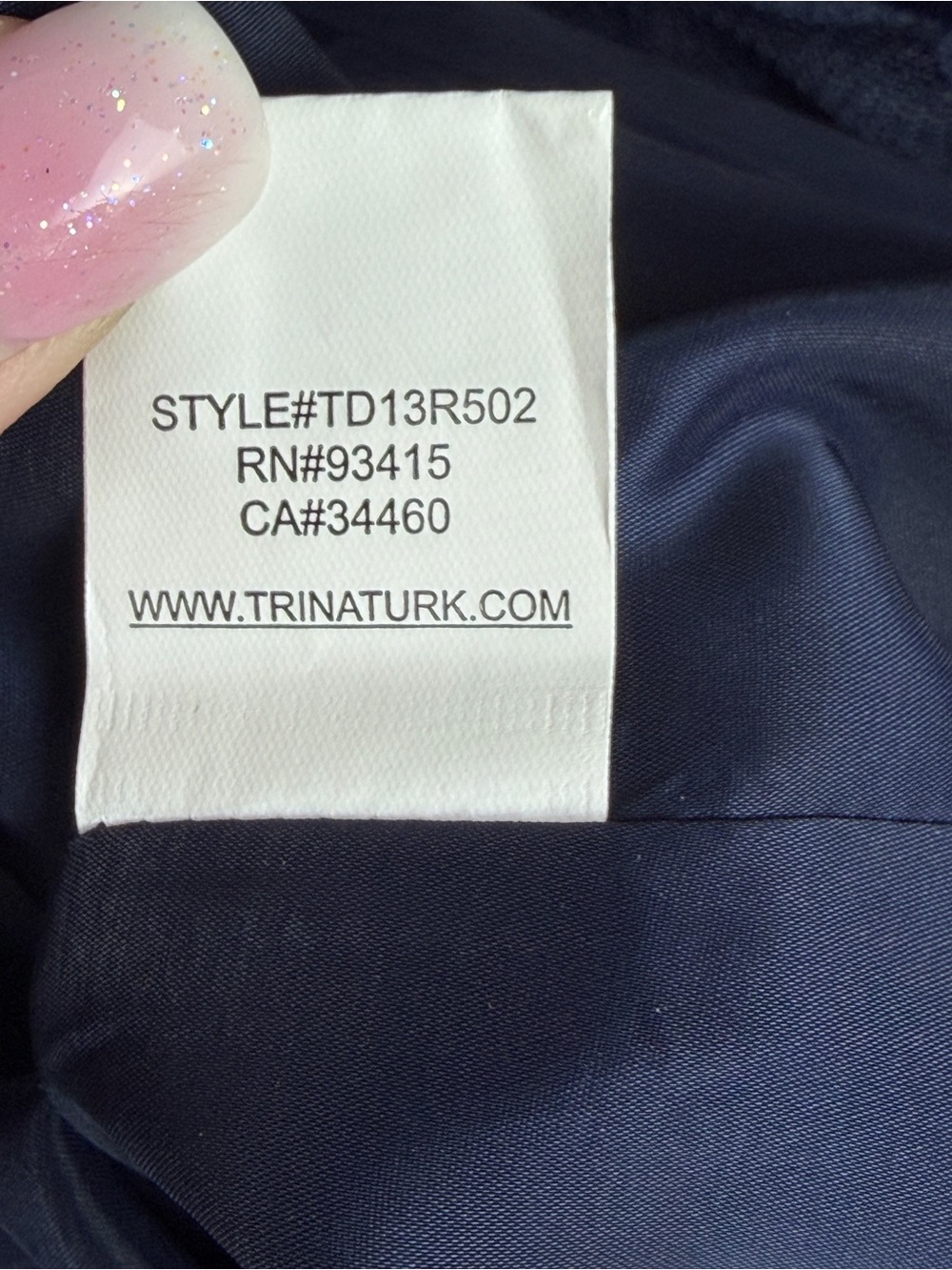 Trina Turk NWOT Navy Blue and White Colorblock  Sleeveless Shift Dress. Size 8. - Picture 7 of 15